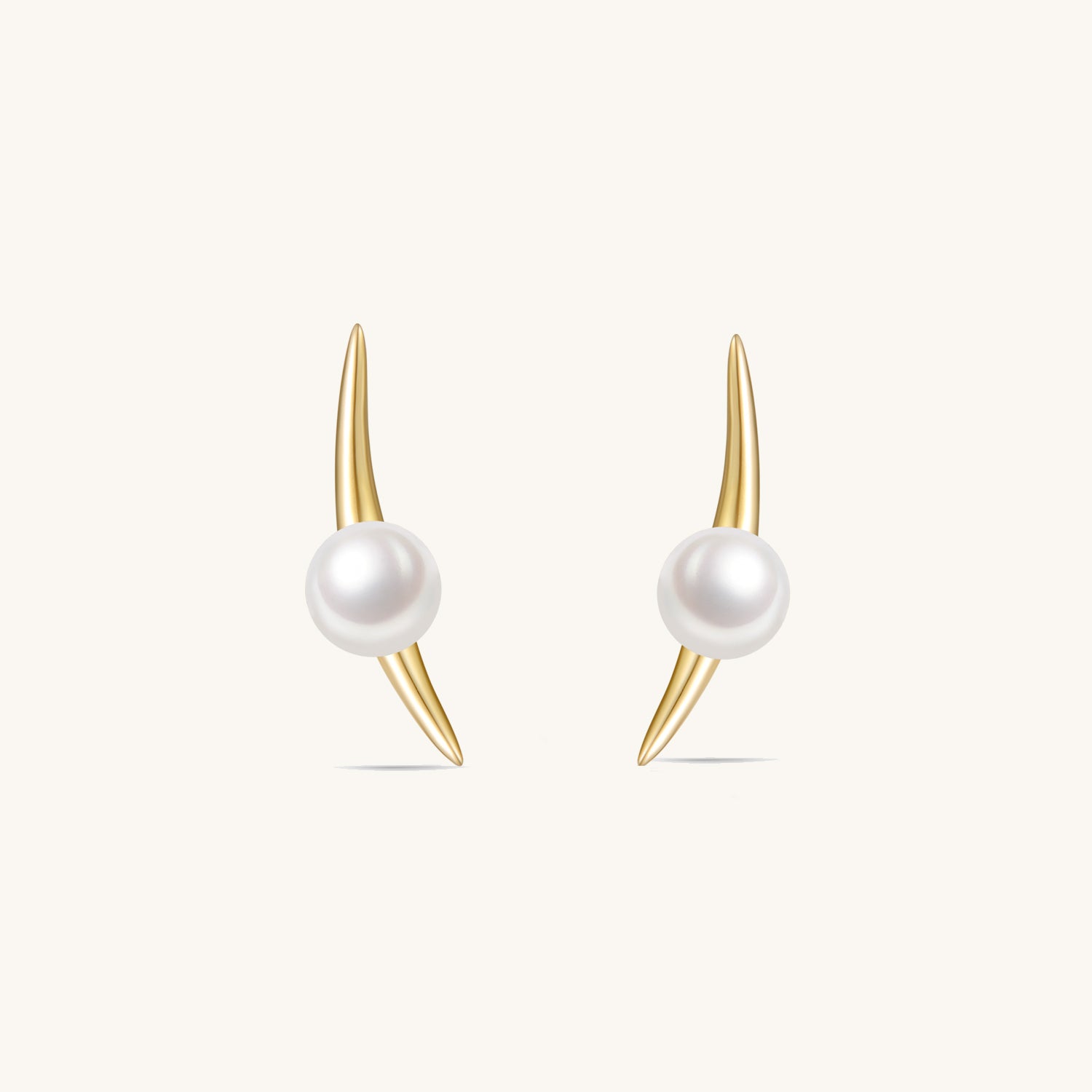 Galaxy Cygnus Orbit Freshwater Pearls Studs In 18K Yellow Gold Vermeil