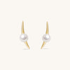 Galaxy Cygnus Orbit Freshwater Pearls Studs In 18K Yellow Gold Vermeil