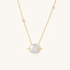 Planet Jupiter Mother of Pearls Necklace In 18K Yellow Gold Vermeil
