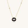 Planet Mercury Black Onyx Necklaces In 18K Yellow Gold Vermeil