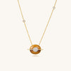 Planet Venus Tiger Eye Necklace In 18K Yellow Gold Vermeil