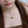 Planet Venus Tiger Eye Necklace In 18K Yellow Gold Vermeil