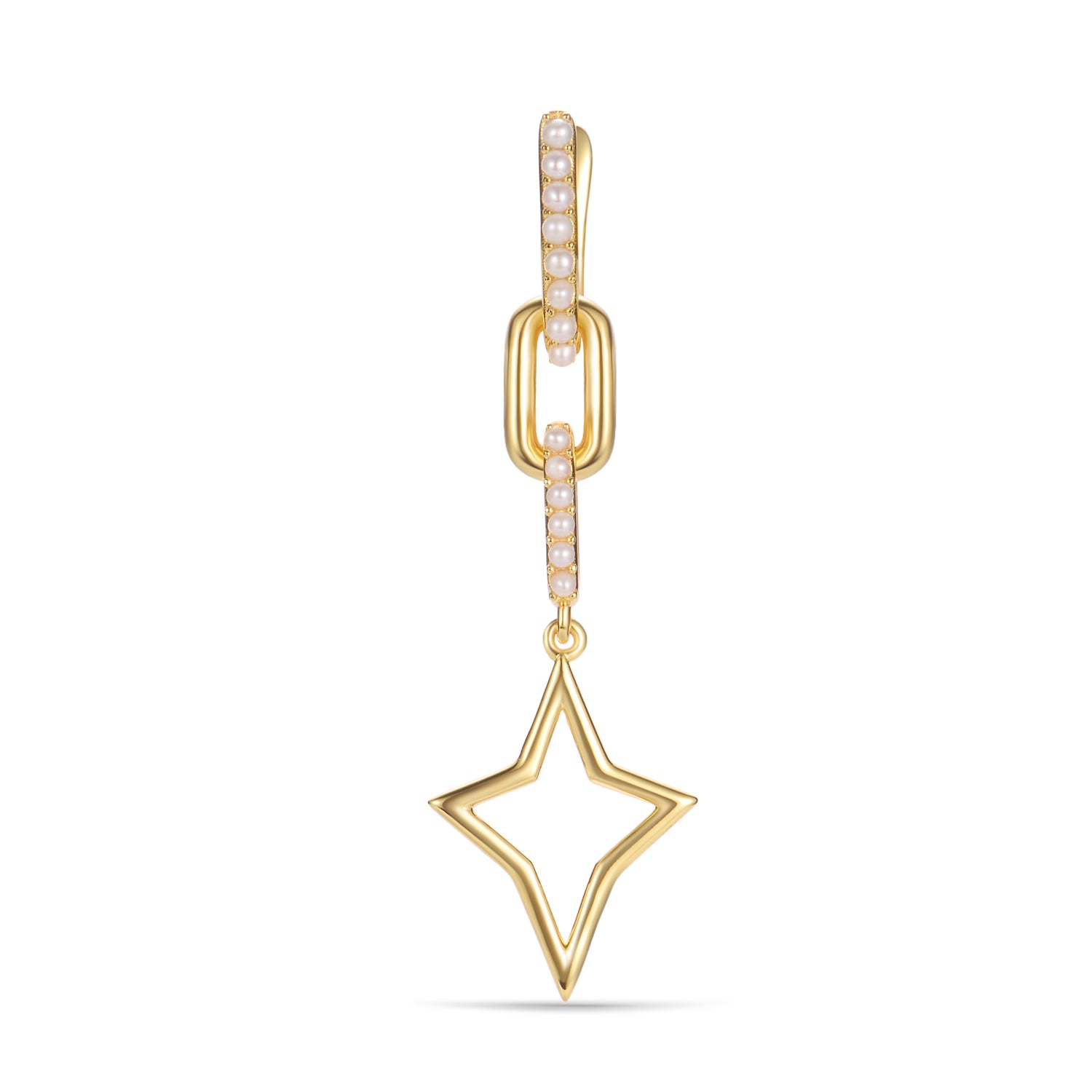 Queenie Tassel Freshwater drop earring In 18K Yellow Gold Vermeil