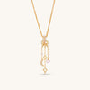 Queenie Tassel Freshwater Pearls Necklace In 18K Yellow Gold Vermeil