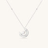 Starry Night Star Trail Freshwater Pearl Necklace In Sterling Sliver