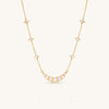 Starry Night Callisto Mother of Pearls Choker In 18K Yellow Gold Vermail