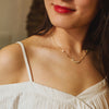 Starry Night Callisto Mother of Pearls Choker In 18K Yellow Gold Vermail