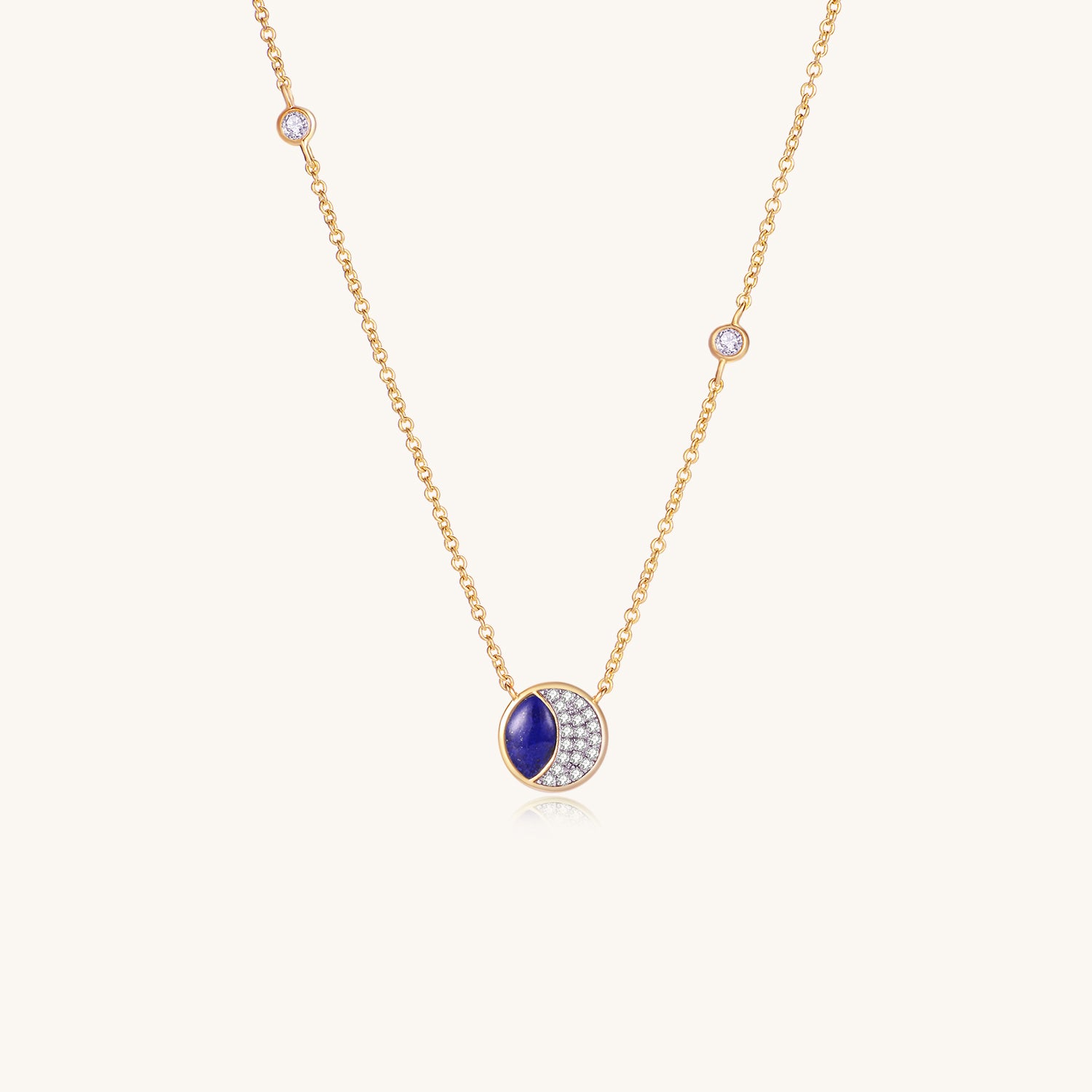 Starry Night Eclipse Lapis Lazuli Necklace