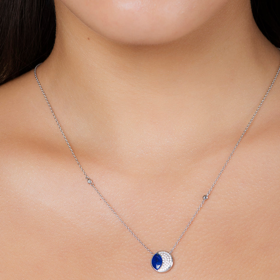 Starry Night Eclipse Lapis Lazuli Necklace