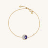 Starry Night Eclipse Lapis  Lazuli  Bracelet In 18K Yellow Gold Vermeil