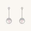 Starry Night Luna Mother of Pearls Drop Earrings In Sterling Silver