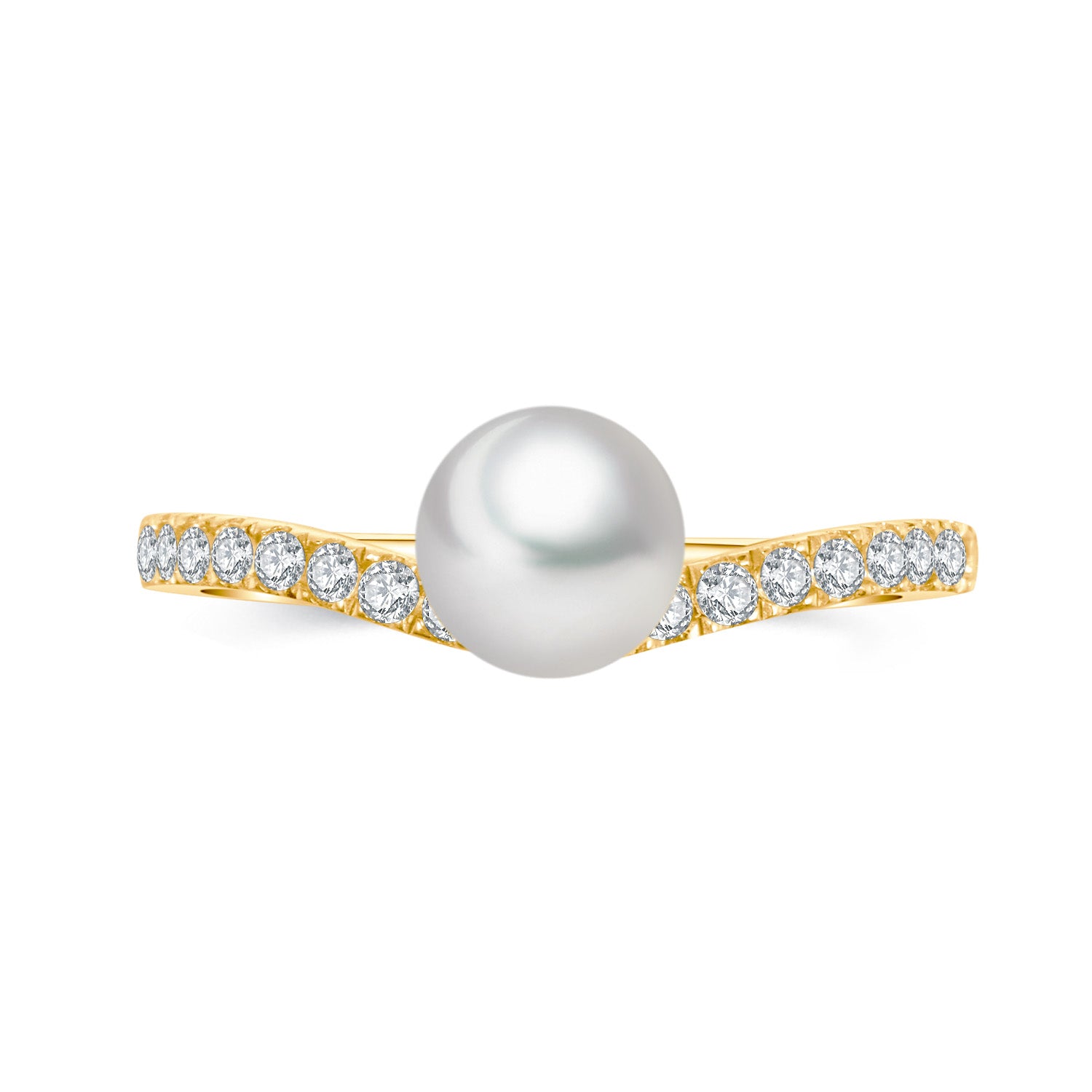Starry Night Meteor Freshwater Pearls and Zircons Stacking Rings