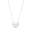 Starry Night Star Trail Freshwater Pearl Necklace In Sterling Sliver