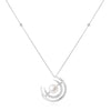 Starry Night Star Trail Freshwater Pearl Necklace In Sterling Sliver