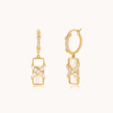 Bandage·X Mother of Pearl Drop Earring