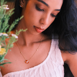 Planet Saturn Agate Necklace