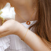 Planet Mars Red Agate Necklace In 18K Yellow Gold Vermeil