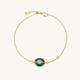 Planet Uranus Malachite Bracelet