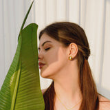 Planet Venus Tiger Eye Stud Earrings In 18K Yellow Gold Vermeil