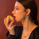 Starry Night Astrid Pearls and Zircons Hoop Earrings