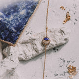 Starry Night Eclipse Lapis  Lazuli  Bracelet In 18K Yellow Gold Vermeil