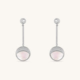 Starry Night Luna Mother of Pearls Drop Earrings In Sterling Silver