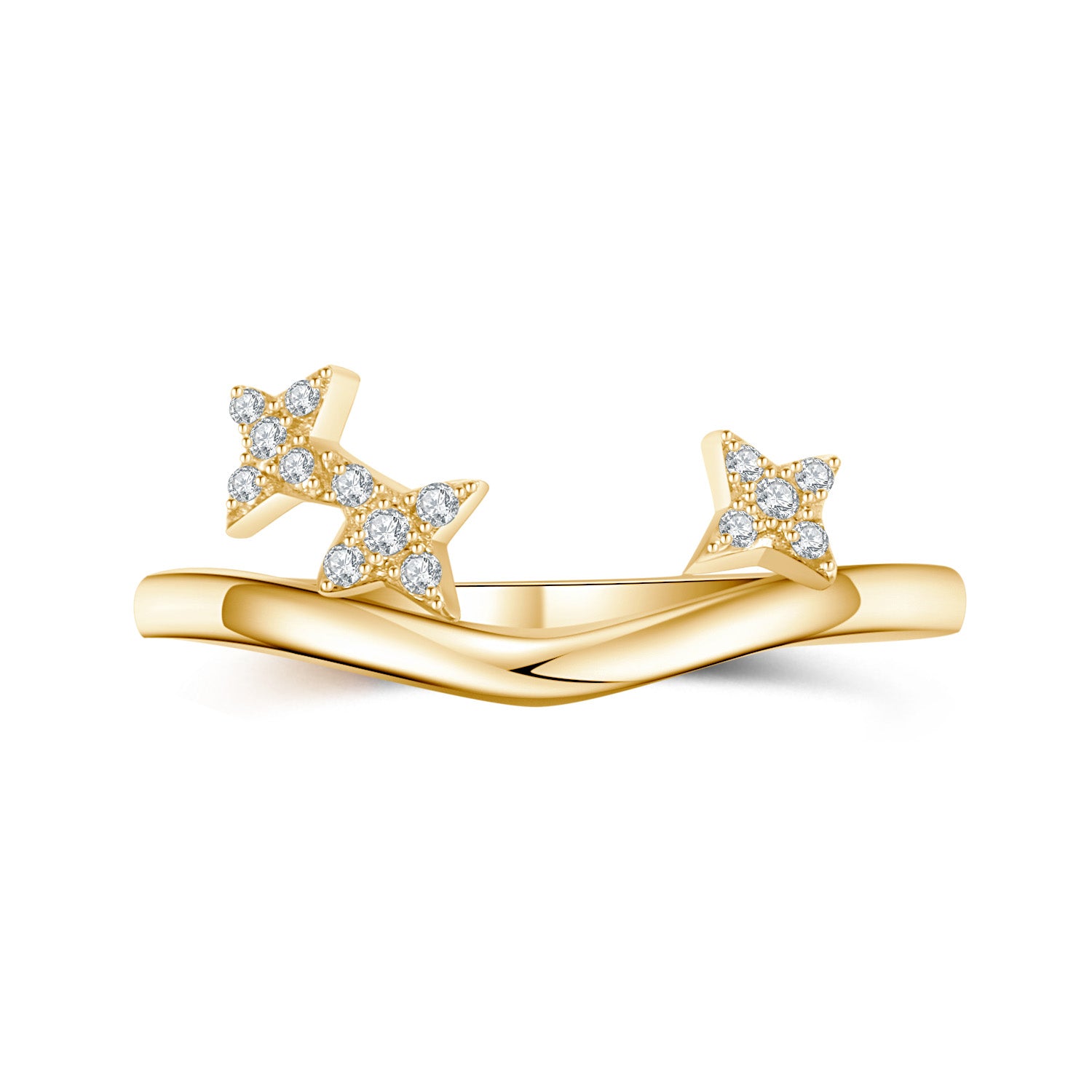 Starry Night Meteor Freshwater Pearls and Zircons Stacking Rings