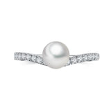 Starry Night Meteor Freshwater Pearls and Zircons Stacking Rings